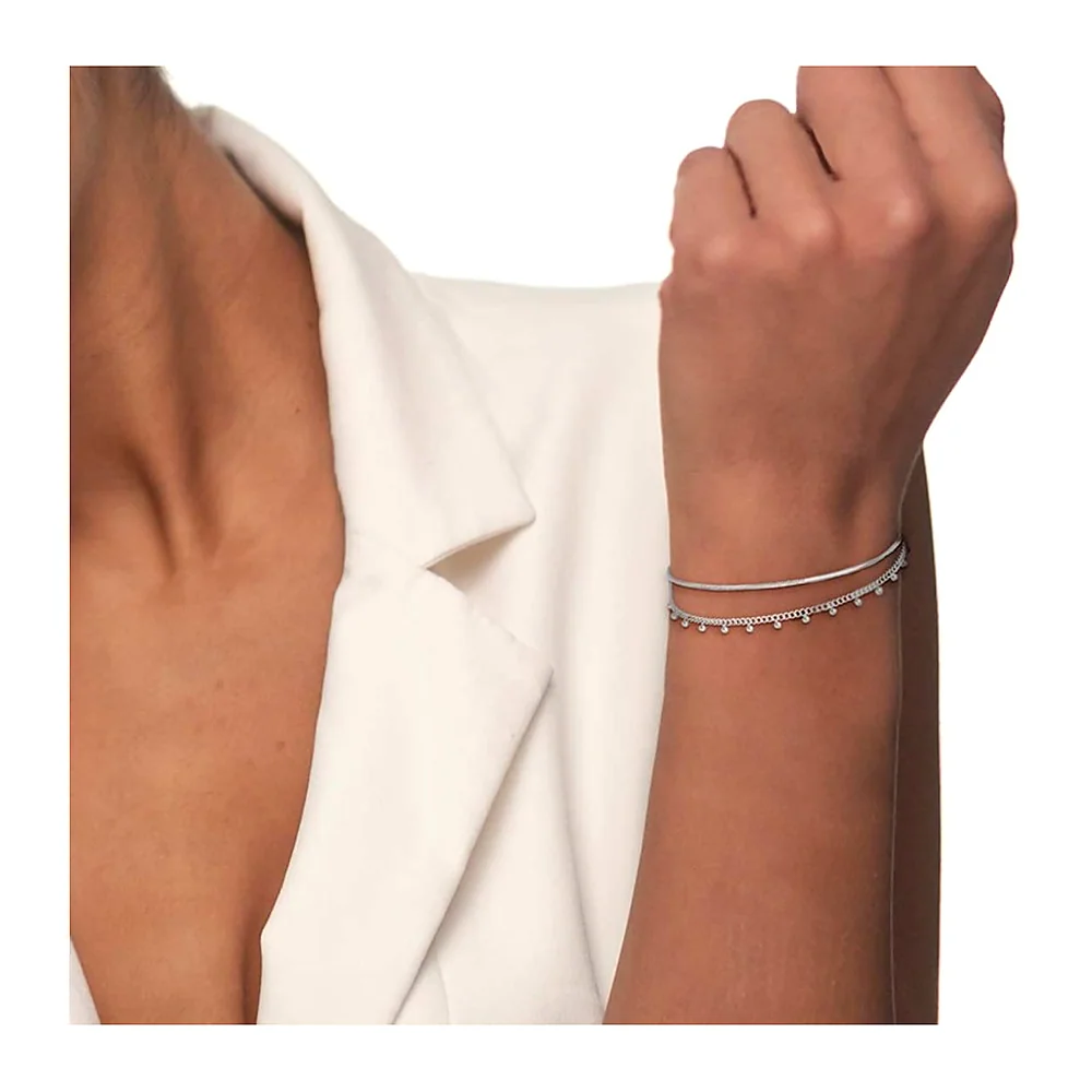 Bracciale Marlù double maglia snake e grumetta con sfere — foto 2