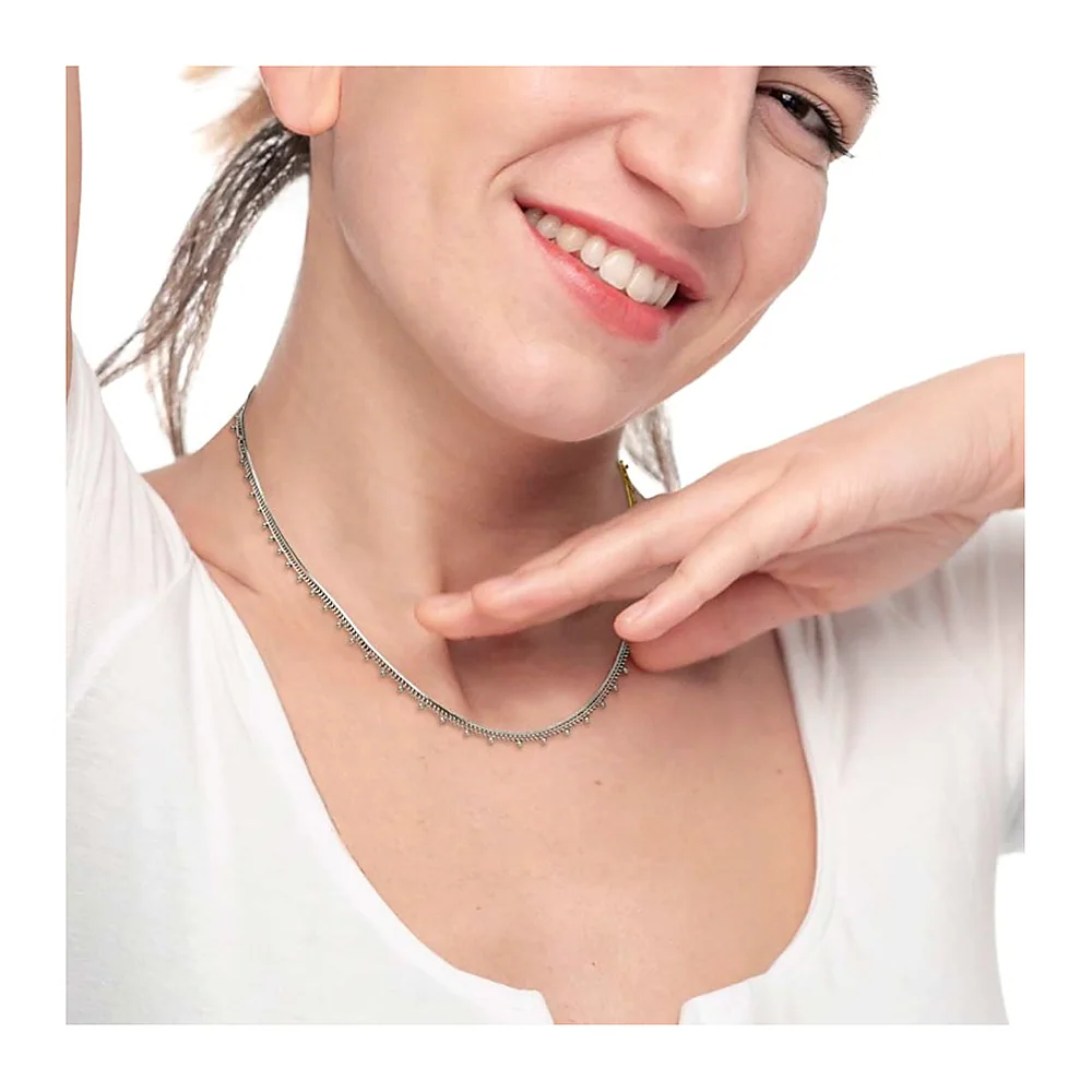 Collier Marlù double snake e grumetta con sfere — foto 2