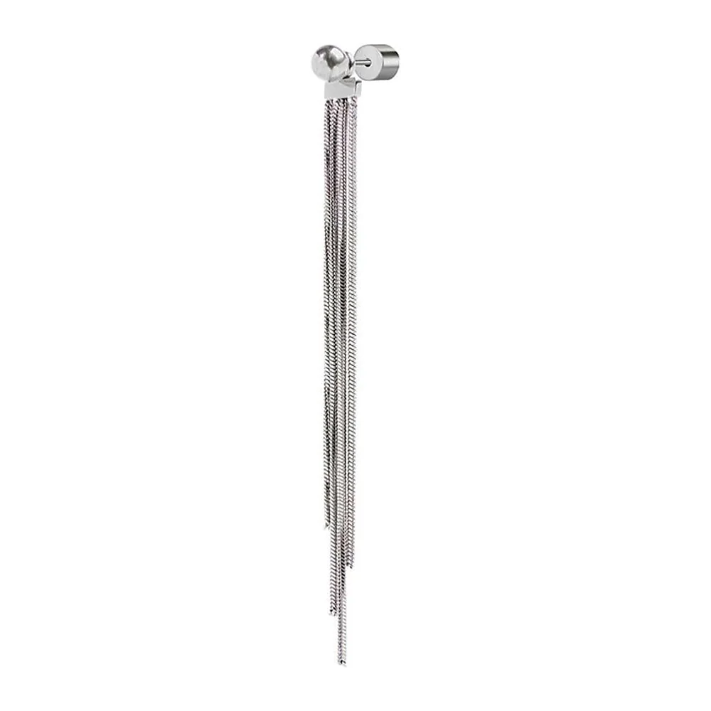 Orecchino Marlù pendente 62mm maglia snake quadrata