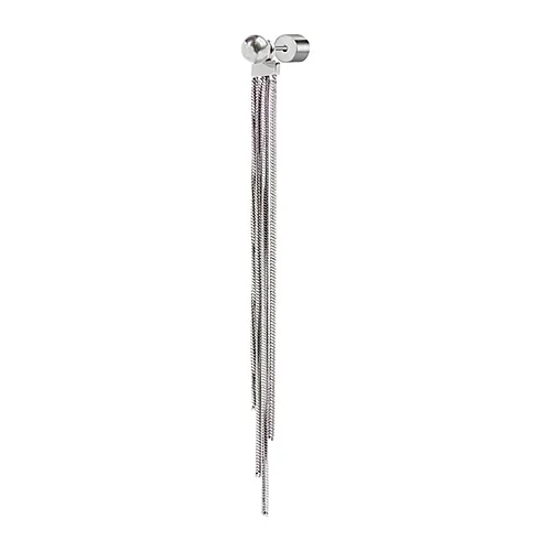 Orecchino Marlù pendente 62mm maglia snake quadrata