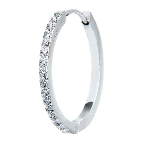 Orecchino Marlù cerchio 24mm con zirconi