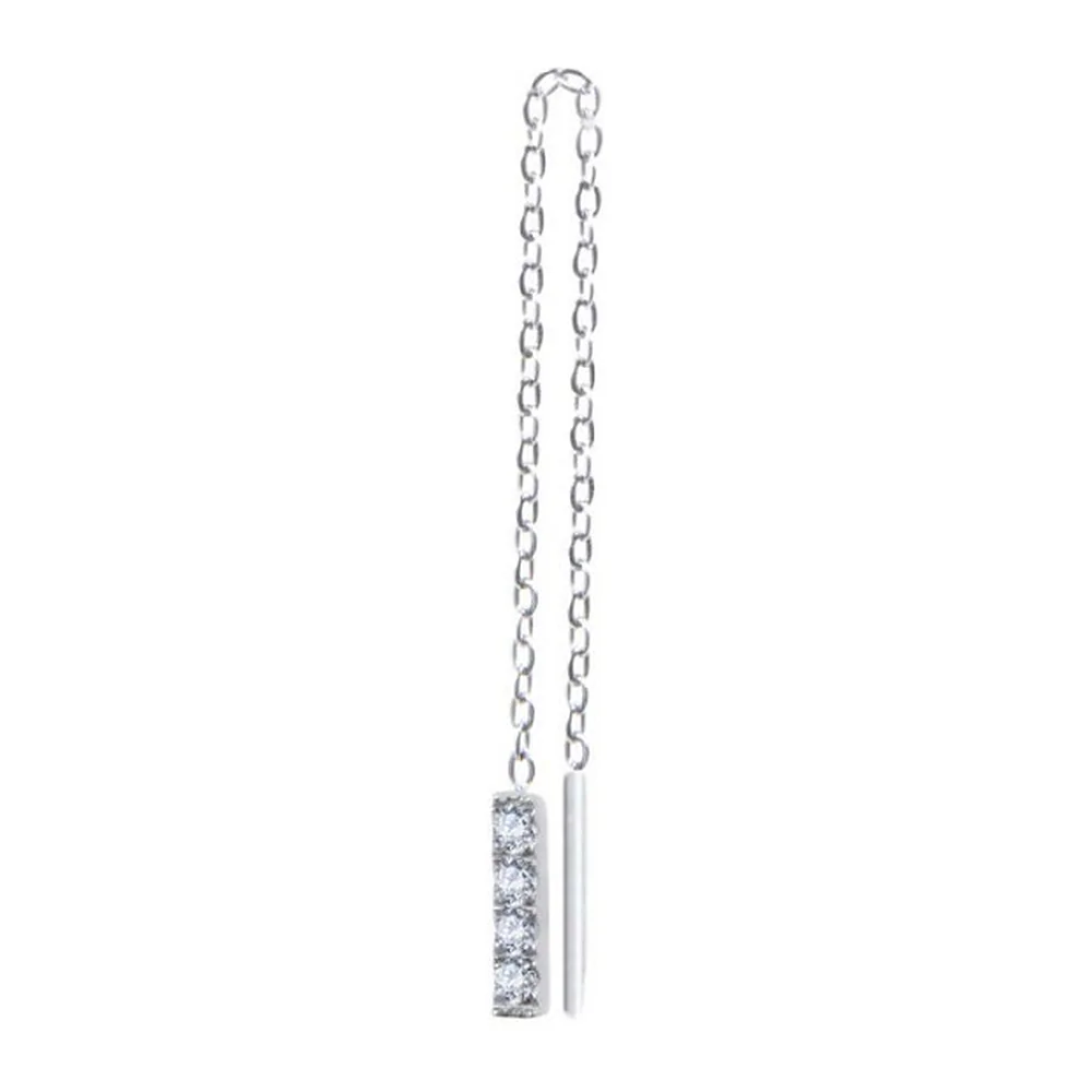 Orecchino Marlù saliscendi maglia cutting cross zirconi