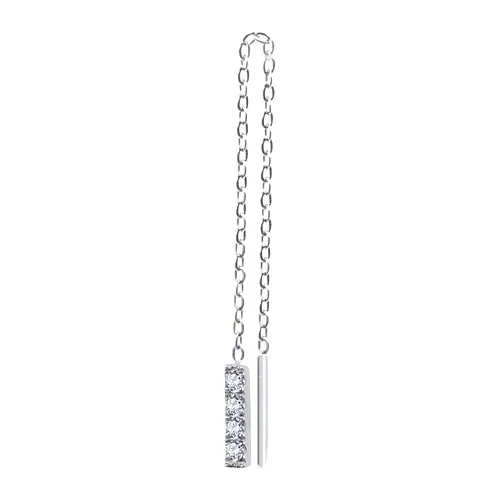 Orecchino Marlù saliscendi maglia cutting cross zirconi