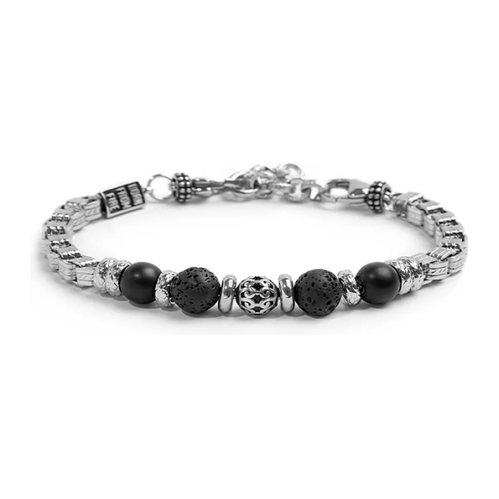 Bracciale Marlù maglia box con trama e pietre