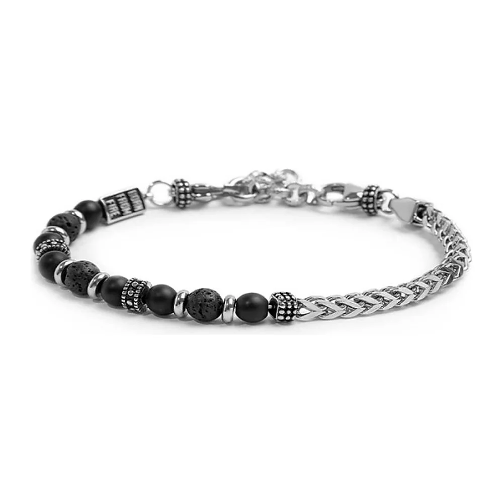 Bracciale Marlù maglia spina di pesce e pietre