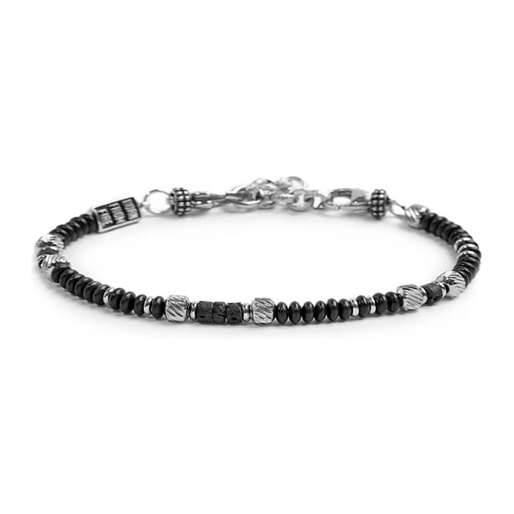 Bracciale Marlù con rondelle in pietra e acciaio