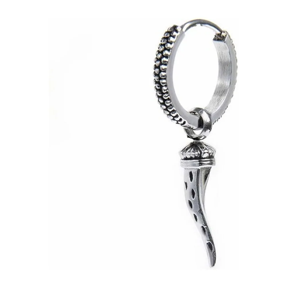 Orecchino Marlù cerchio 16mm corno pendente