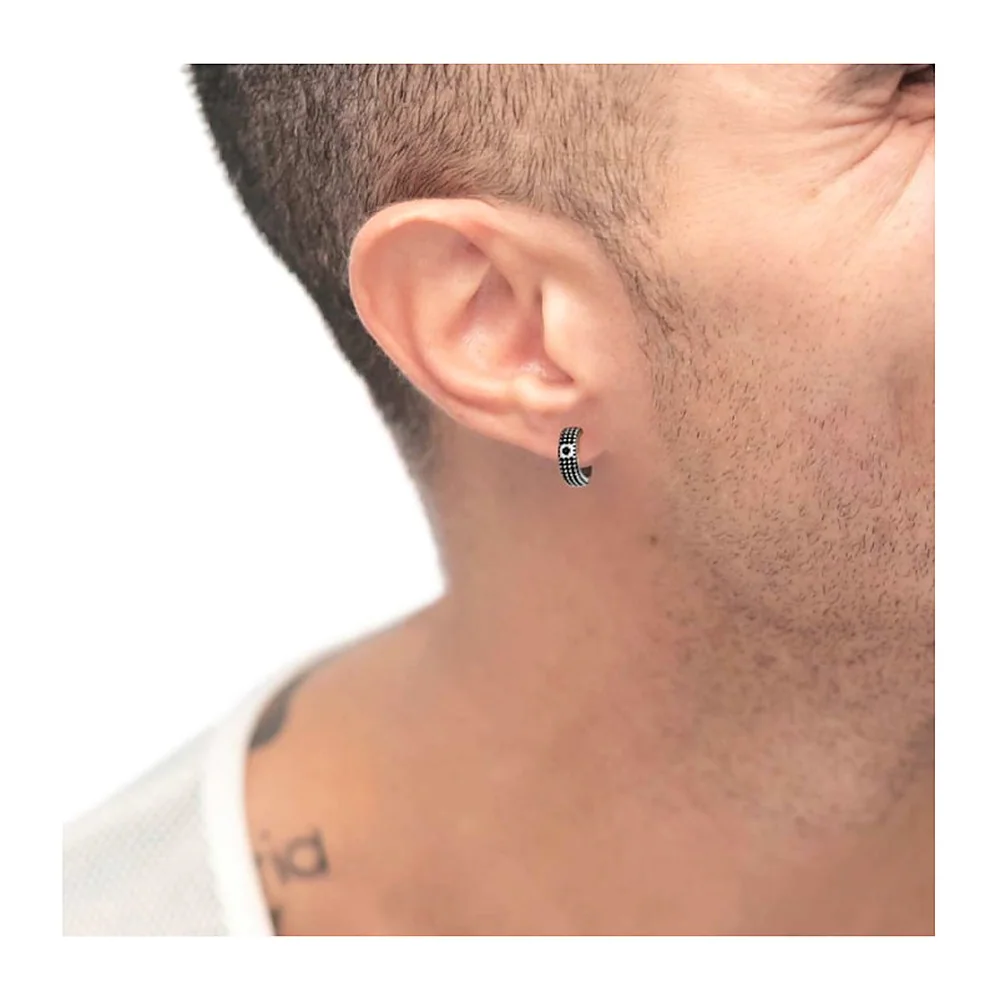 Orecchino Marlù ovale con zircone — foto 2