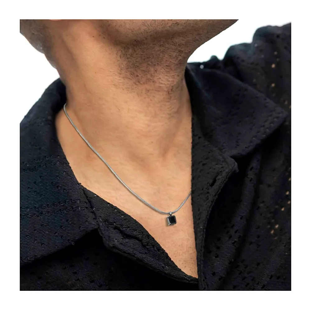 Collana Marlù pendente quadrato zircone — foto 3