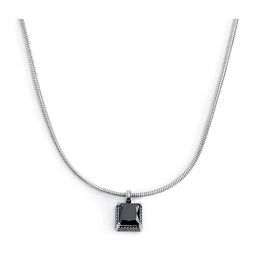 Collana Marlù pendente quadrato zircone