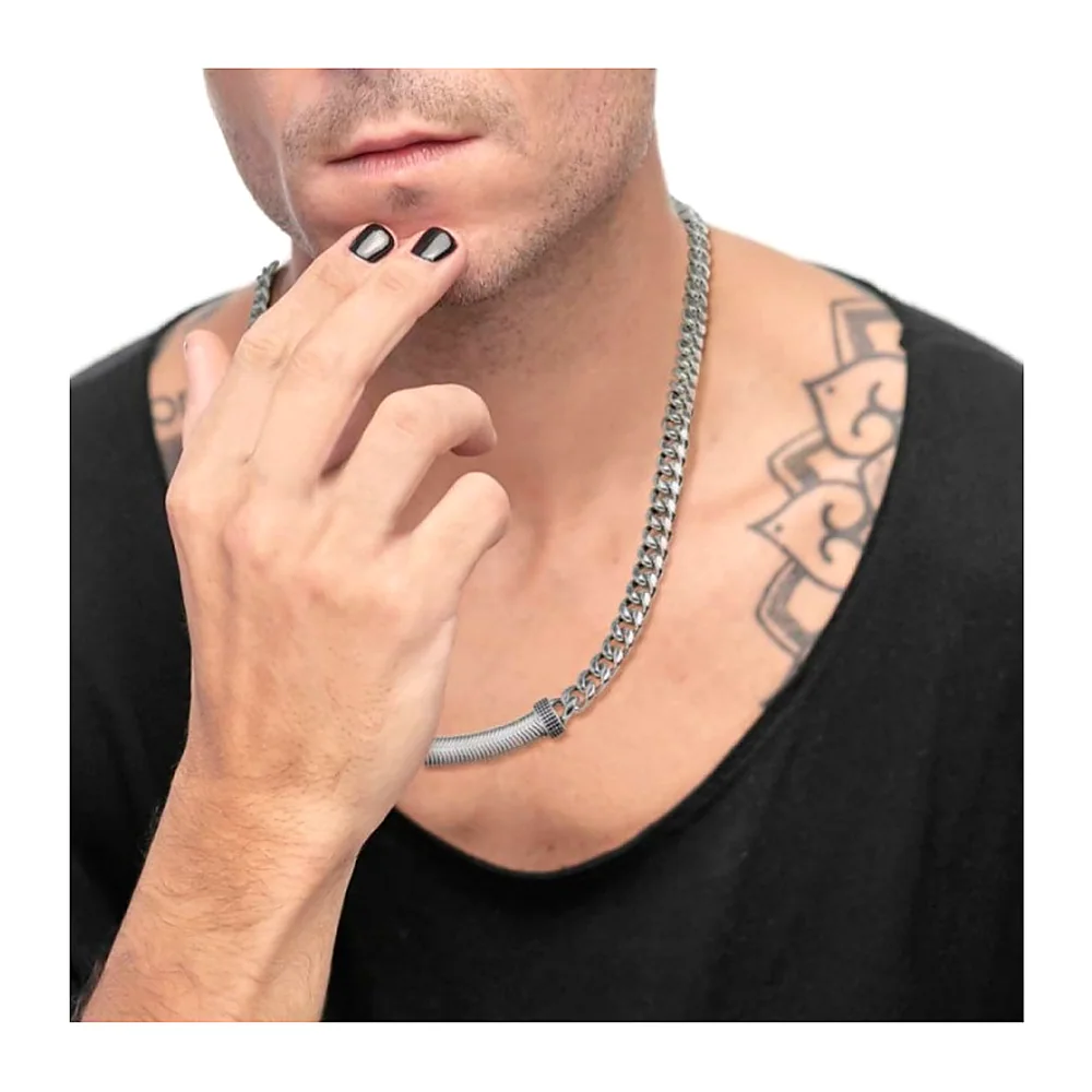 Collana Marlù maglia grumetta cuban snake — foto 3