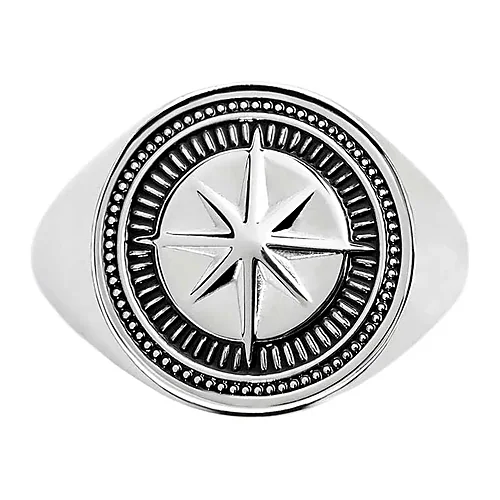 Piastrina tonda Marlù Symbols rosa dei venti