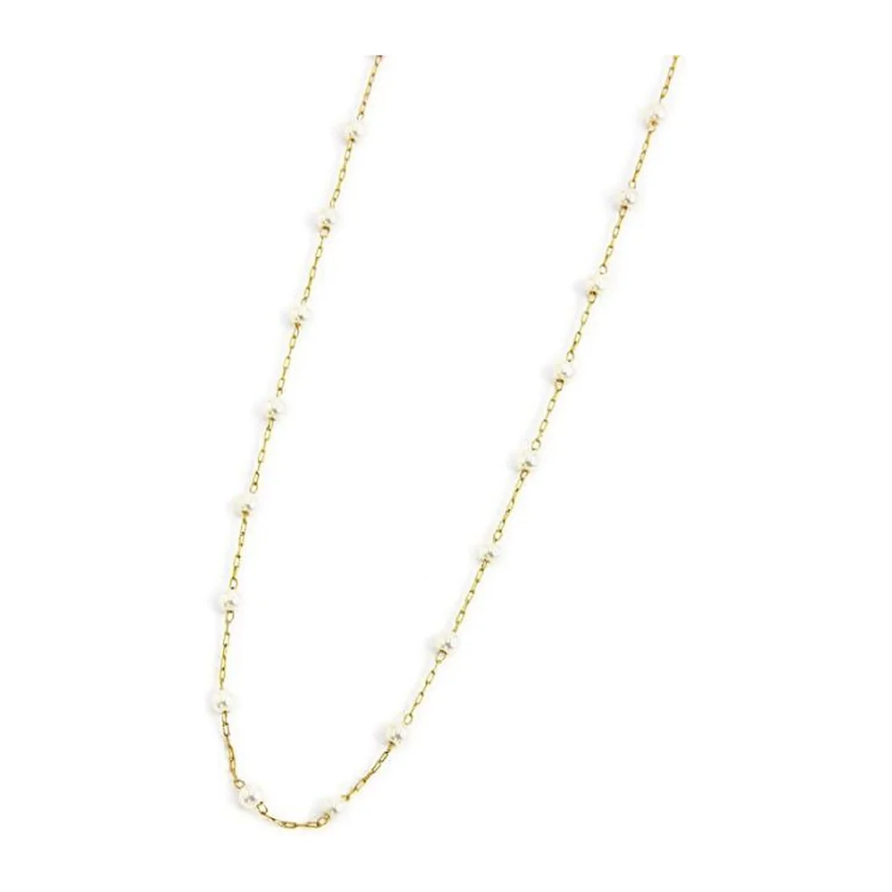 Collana Marlù 90cm maglia con perle — foto 2