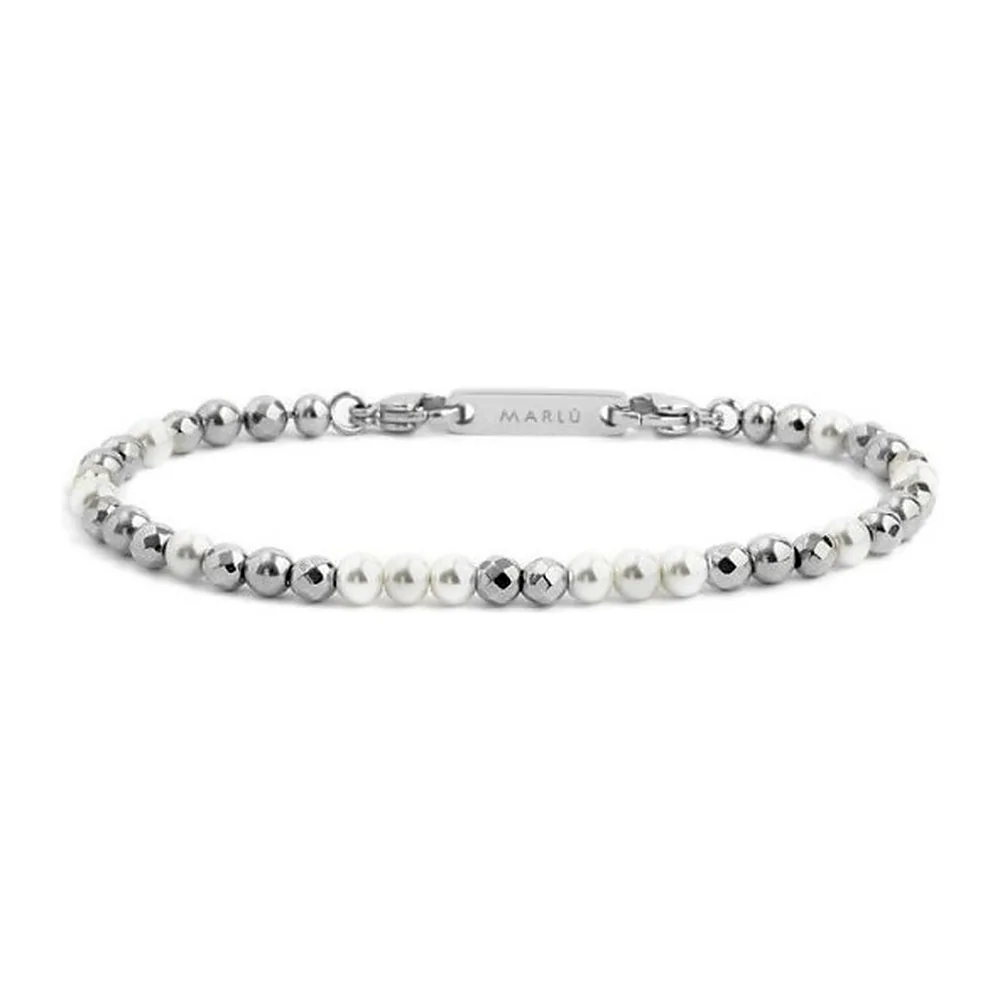 Bracciale Marlù pietre ematite e perle
