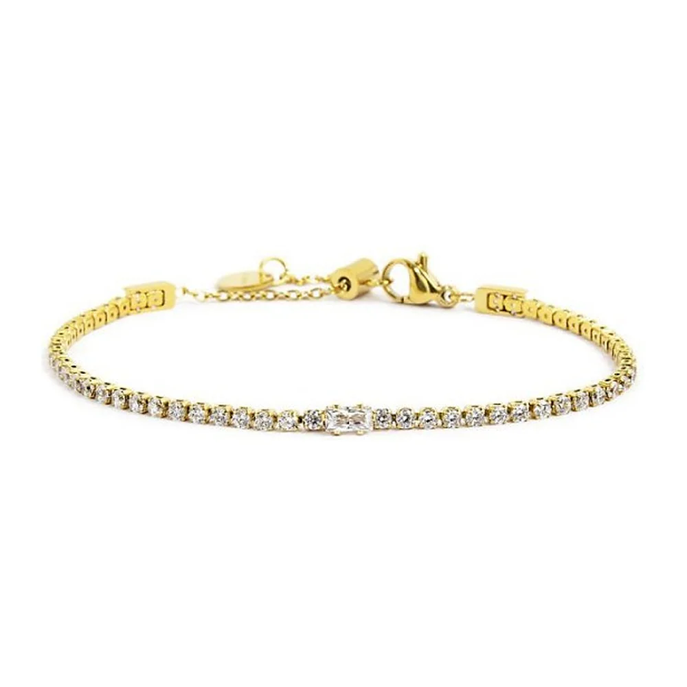 Bracciale Marlù tennis 2,0mm con baguette centrale