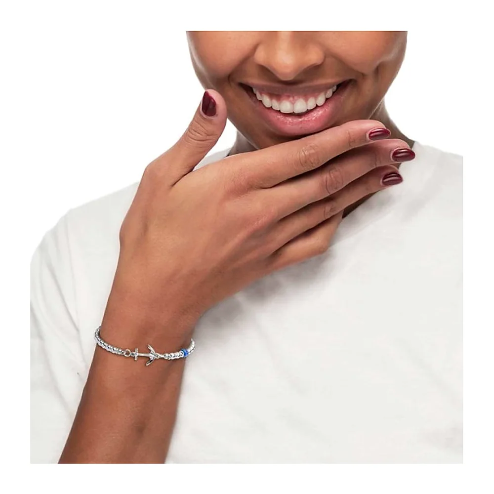Bracciale Marlù ancora con ematite acciaio e rondella sodalite — foto 2