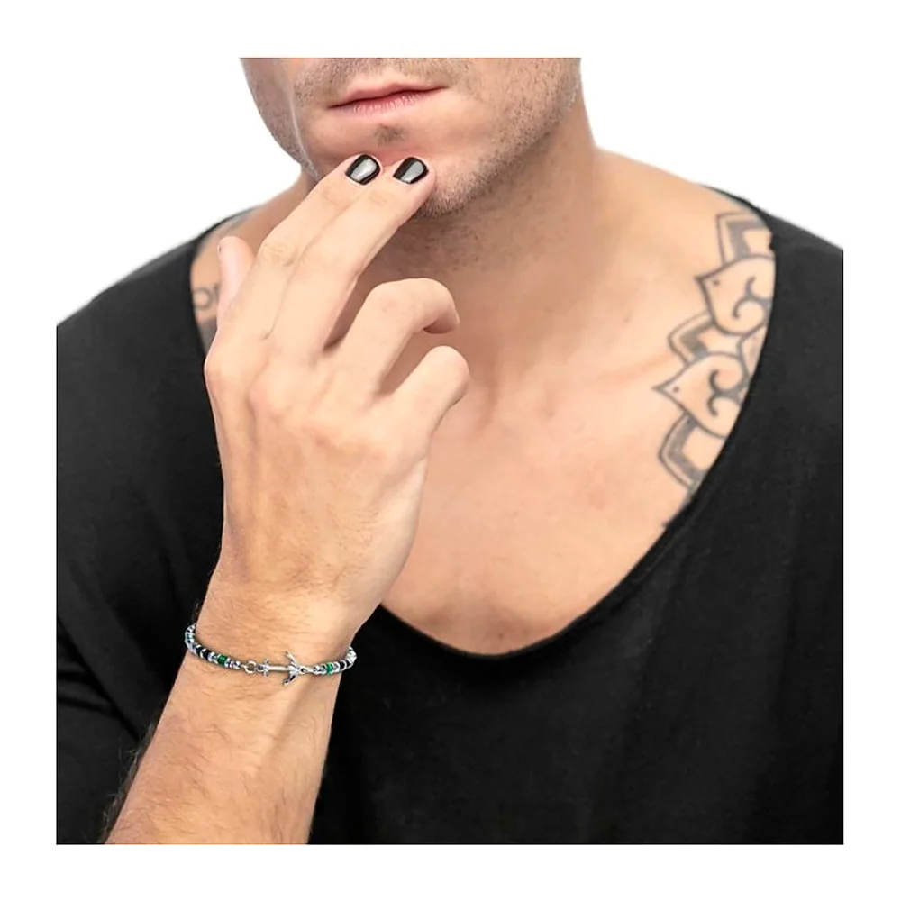 Bracciale Marlù ancora con malachite e onice nera — foto 2