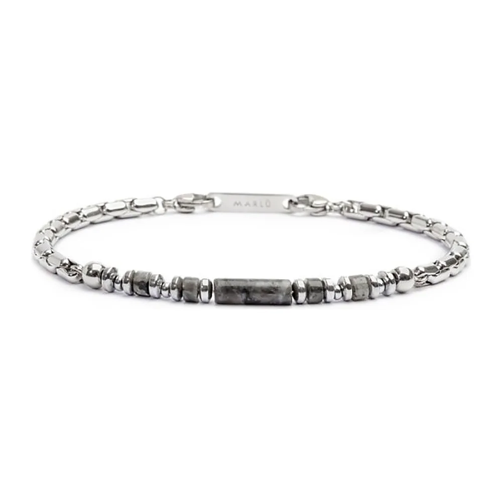 Bracciale Marlù con pietre ed ematite catena box