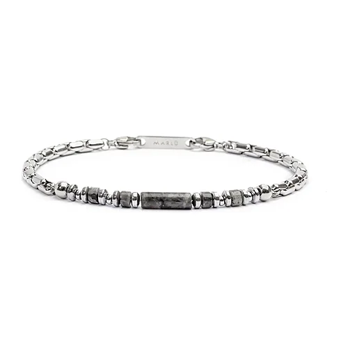 Bracciale Marlù con pietre ed ematite catena box