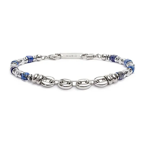 Bracciale Marlù con rondelle sodalite e maglia marine