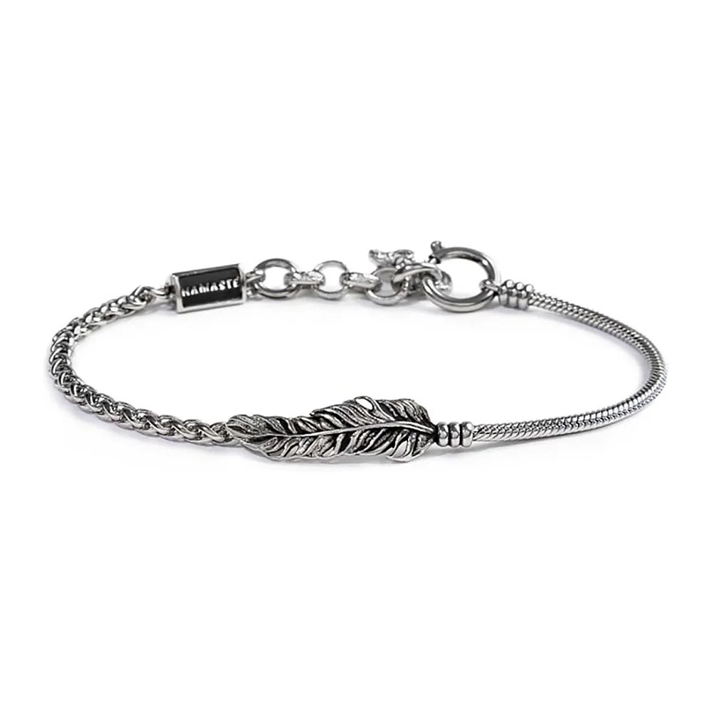 Bracciale Marlù maglia snake e sonaglio piuma — foto 3