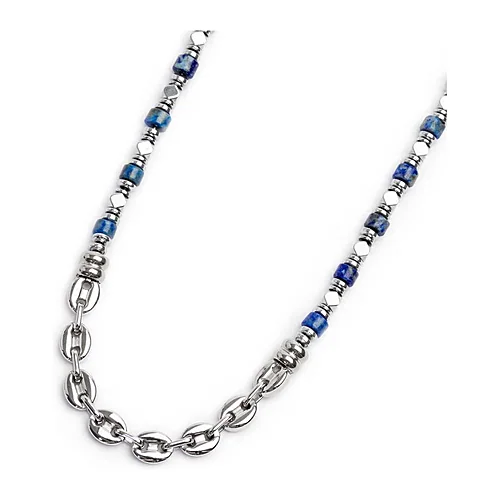 Collana Marlù con rondelle sodalite ed ematite