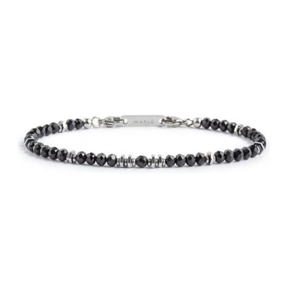 Bracciale Marlù con agata nera ed ematiti 3mm