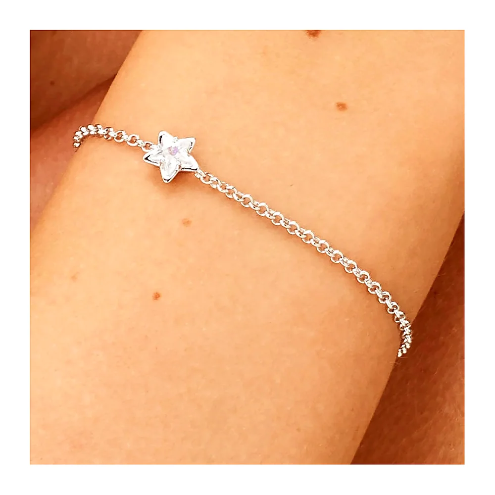 Bracciale Fancy maglia rolò zircone stella — foto 2