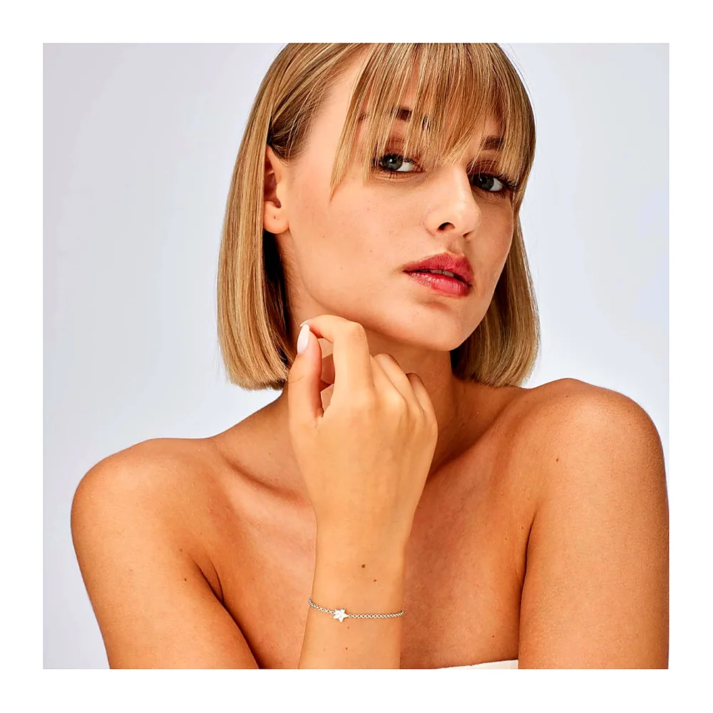Bracciale Fancy maglia rolò zircone stella — foto 3