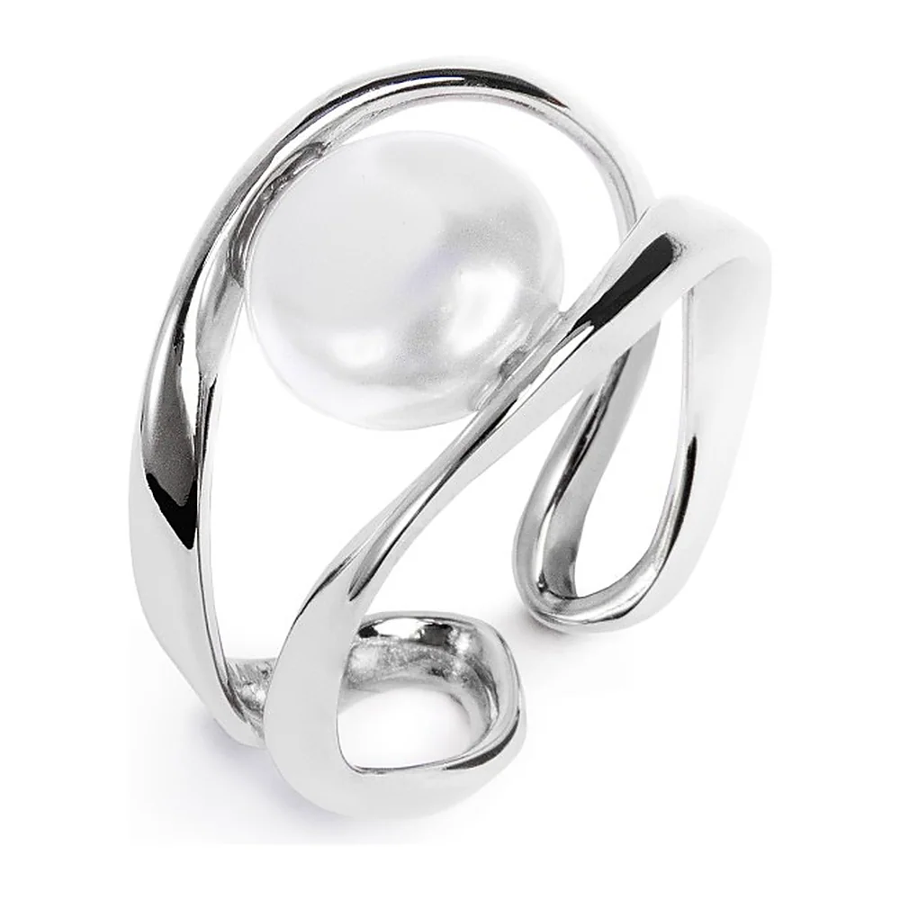 Anello Marlù doppia fascia con perla