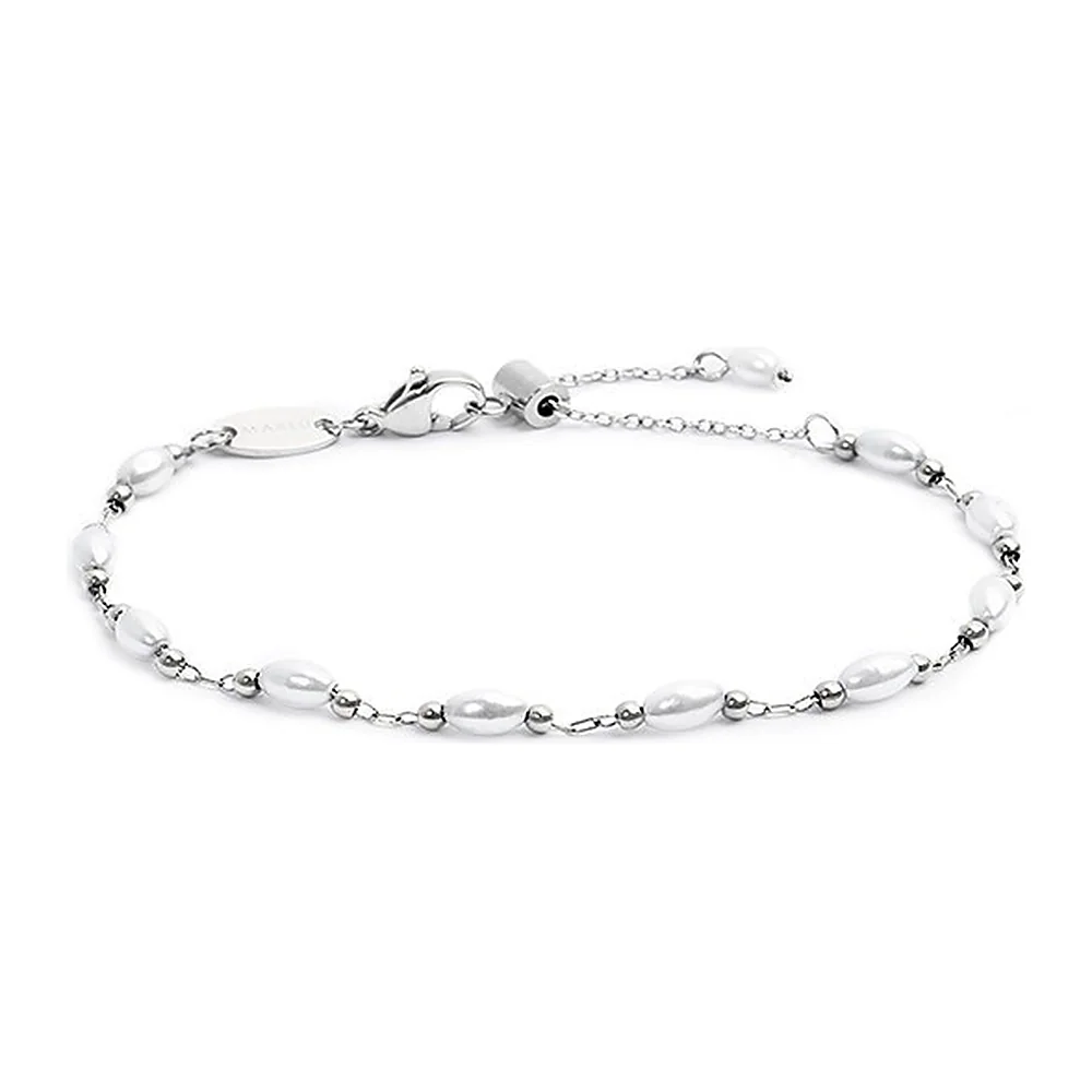 Bracciale Marlù maglia con perle irregolari