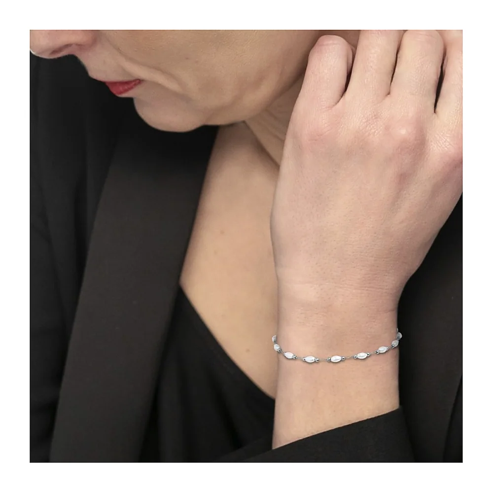 Bracciale Marlù maglia con perle irregolari — foto 2