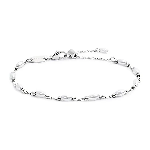 Bracciale Marlù maglia con perle irregolari