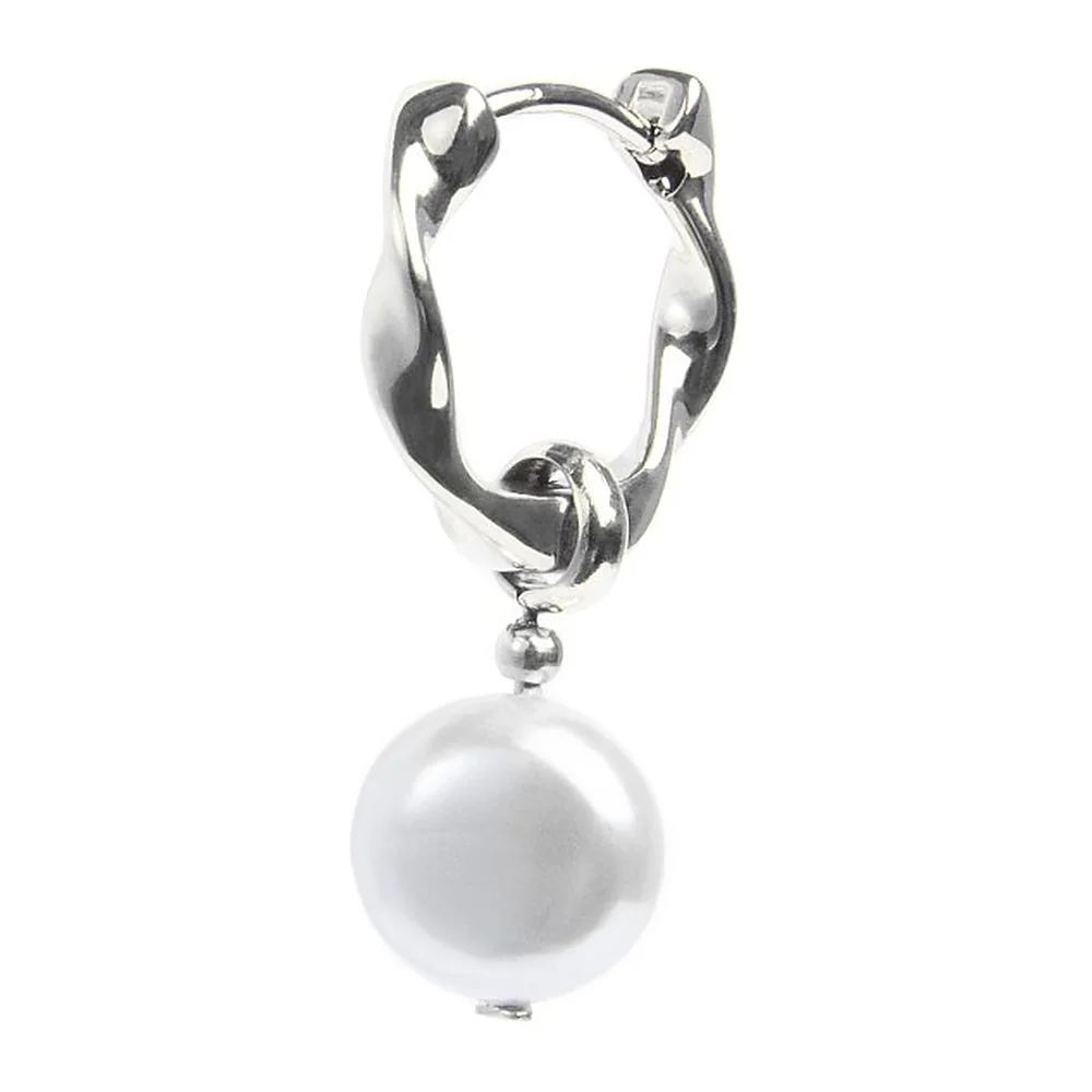 Orecchino Marlù cerchio pendente perla 14mm