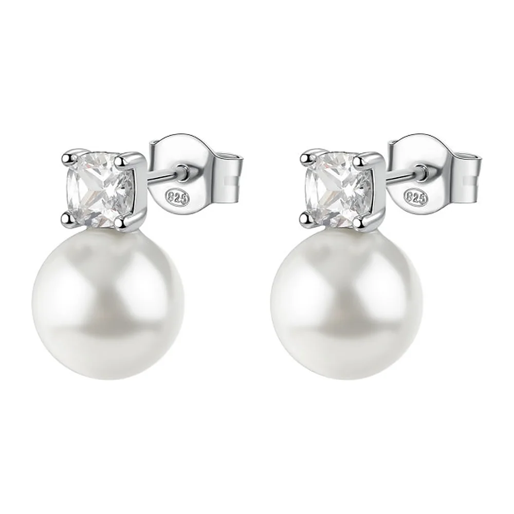 Orecchini Fancy lobo zirconi e perle