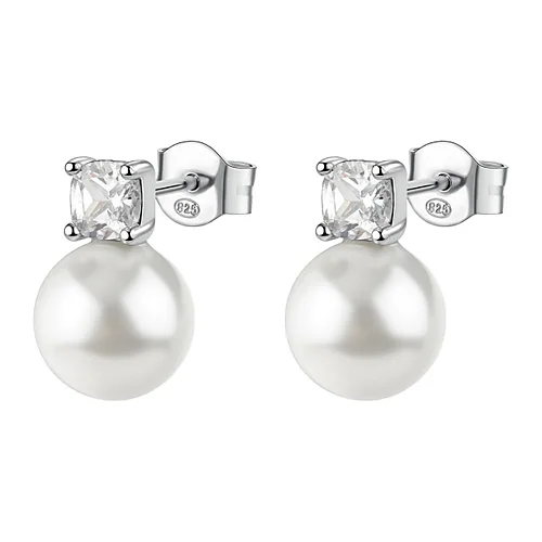 Orecchini Fancy lobo zirconi e perle