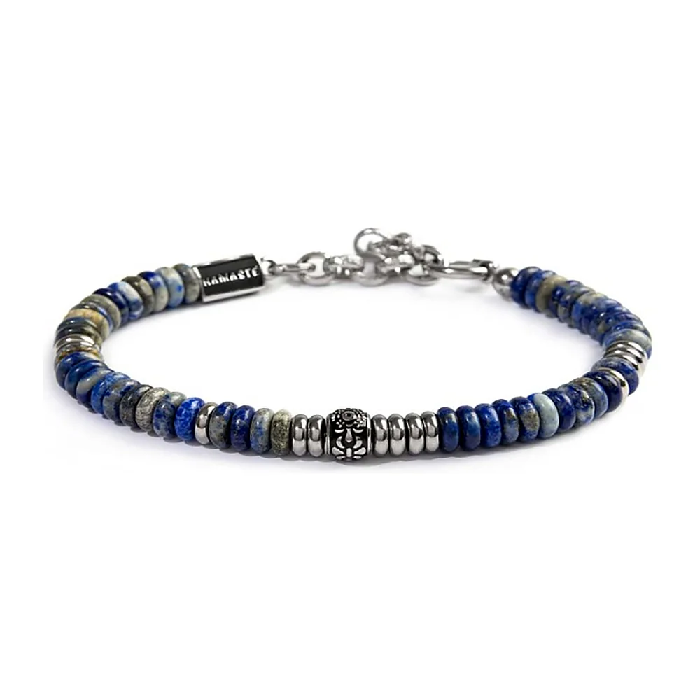 Bracciale Marlù con rondelle in pietra e acciaio