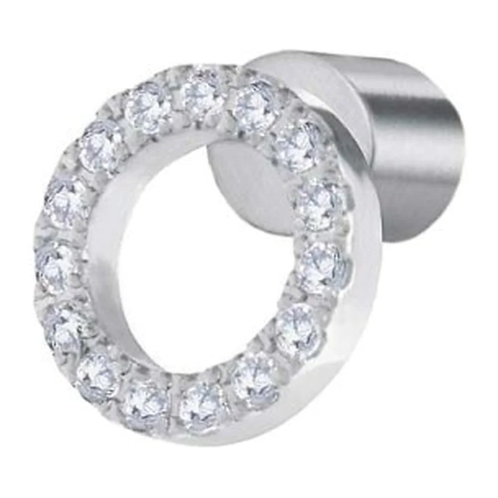 Orecchino Marlù lobo cerchio 08mm con zirconi