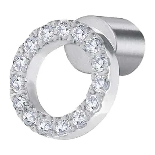 Orecchino Marlù lobo cerchio 08mm con zirconi