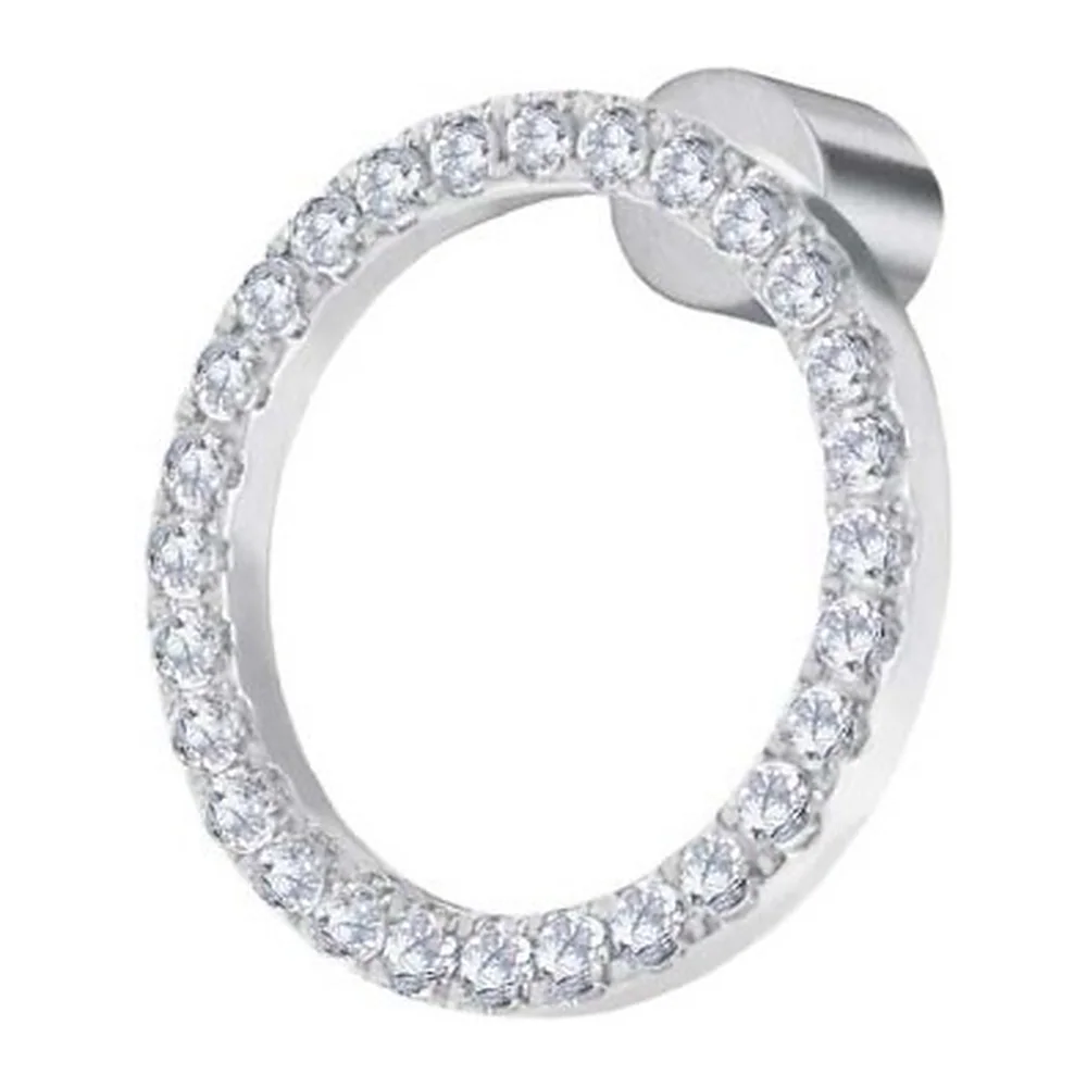 Orecchino Marlù lobo cerchio 14mm con zirconi
