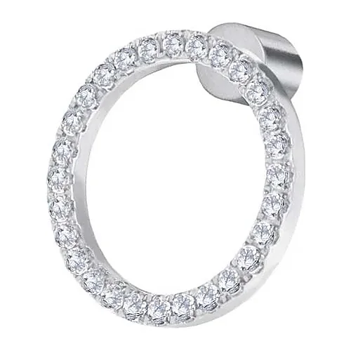 Orecchino Marlù lobo cerchio 14mm con zirconi
