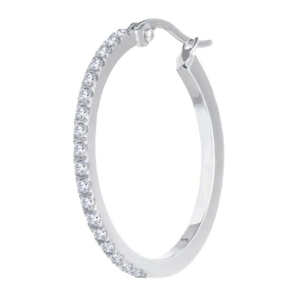 Orecchino Marlù cerchio 28mm con zirconi