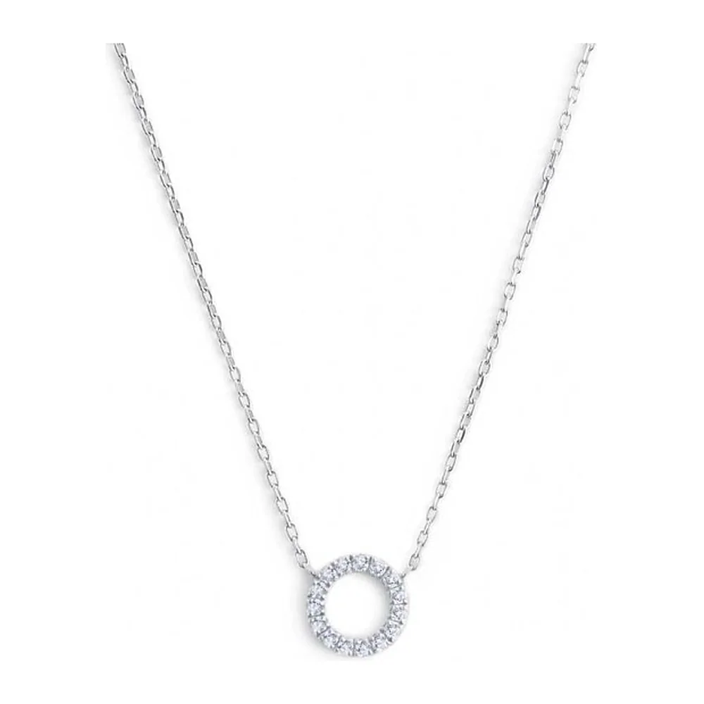 Girocollo Marlù maglia cutting cross cerchio 08mm e zirconi