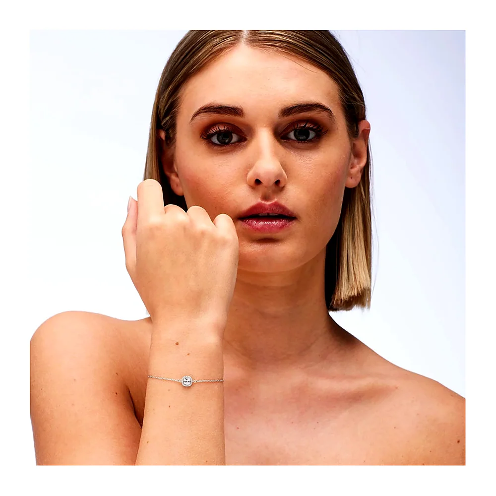 Bracciale Fancy maglia rolò zircone cushion — foto 3