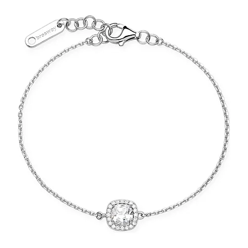 Bracciale Fancy maglia rolò zircone cushion