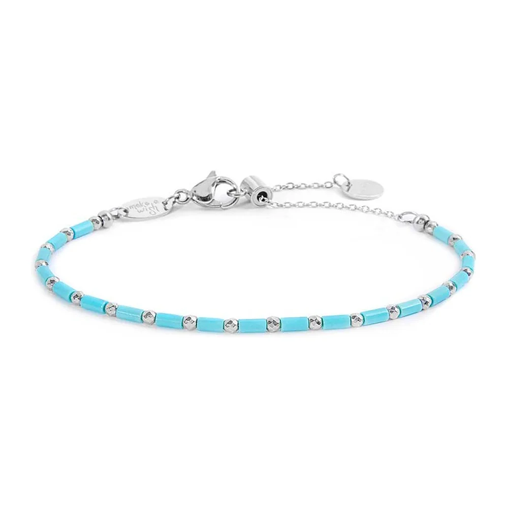 Bracciale Marlù tubini turchesi ed ematiti