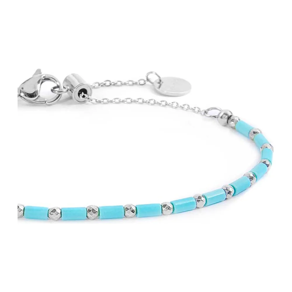 Bracciale Marlù tubini turchesi ed ematiti — foto 2