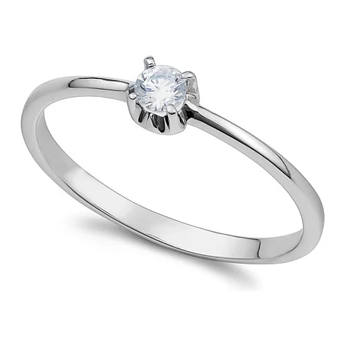 Anello Ambrosia solitario zircone