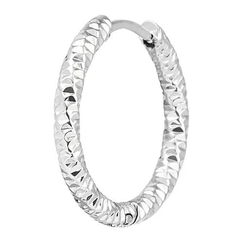Orecchino Marlù cerchio 21mm trama ritorta diamantata