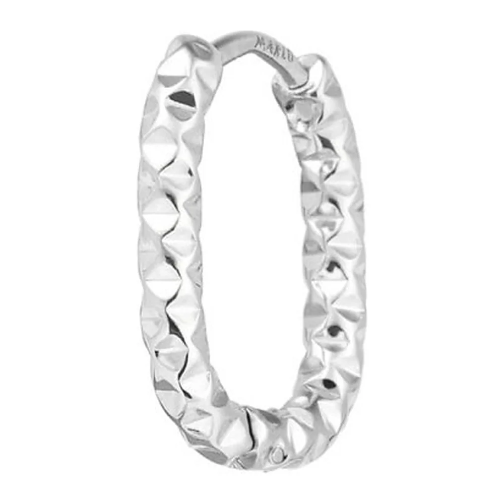 Orecchino Marlù ovale 18x14mm trama ritorta diamantata
